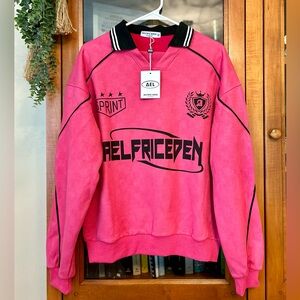 Aelfric Eden Letterprint Polo Sweatshirt